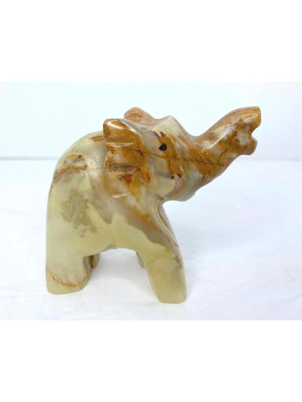 Nephrite Jade Jadeite Carved Elefant Statue 3”x2.5”x1.5” Vintage